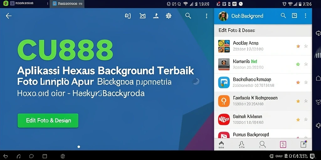 Antarmuka CU888 yang memudahkan penghapusan background.