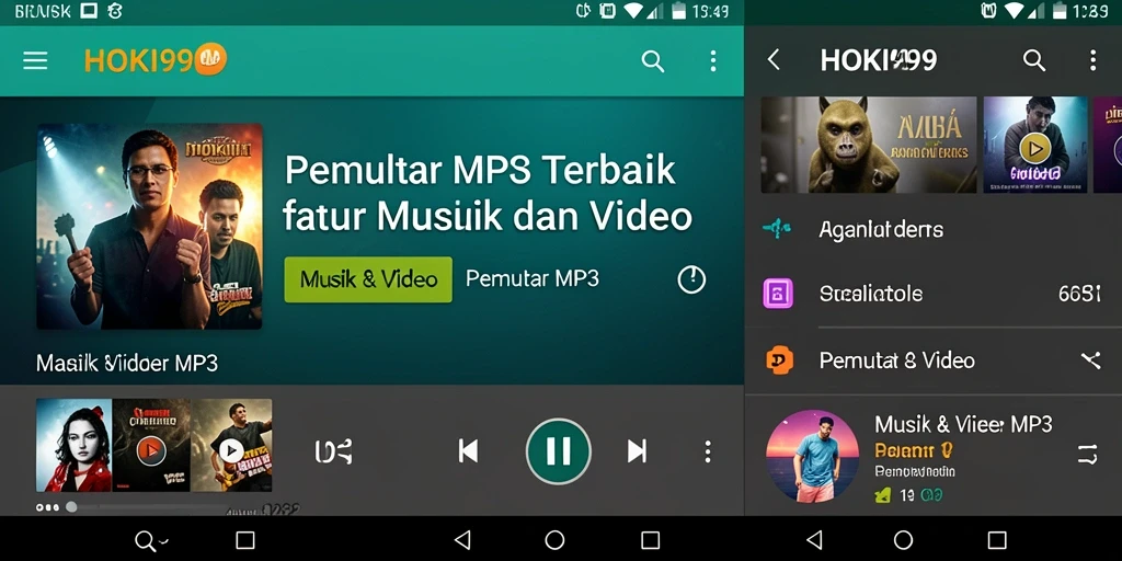 Antarmuka HOKI99 yang sederhana dan fungsional untuk Pemutar MP3.
