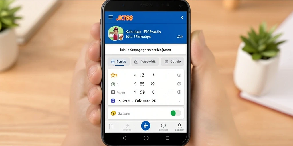 Antarmuka JKT88 yang intuitif untuk kalkulasi IPK.