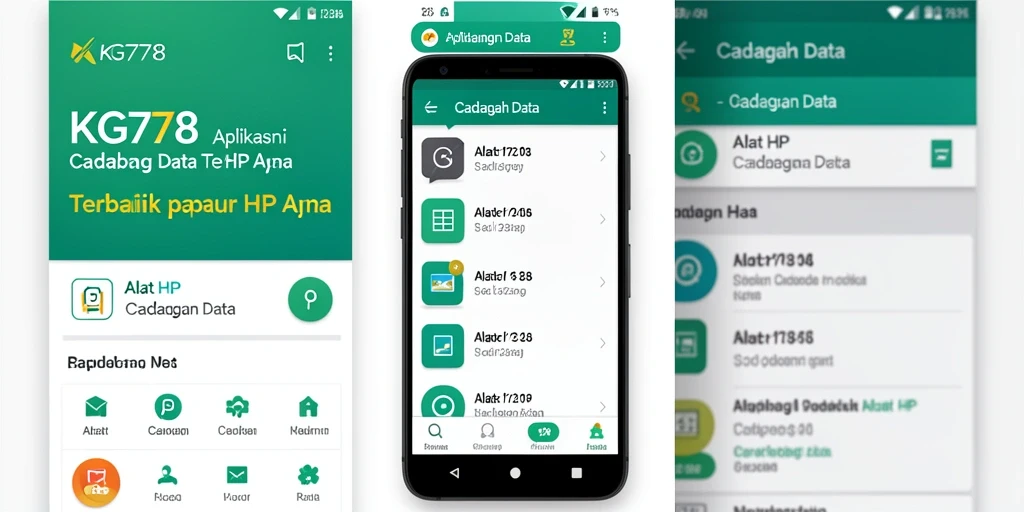 Antarmuka KG778 yang sederhana dan intuitif untuk cadangan data.